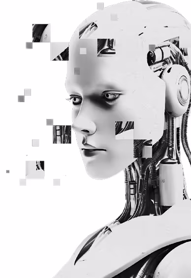 Robot head decoration